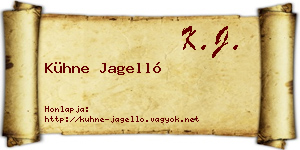 Kühne Jagelló névjegykártya